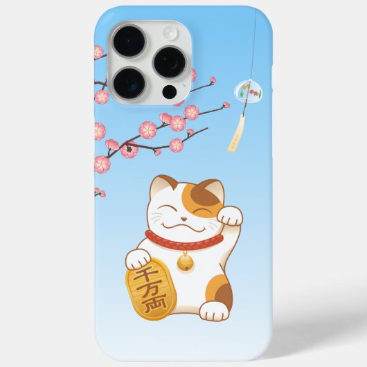 Japanisch Lucky Cat, Calico Maneki Neko Case-Mate iPhone Hülle (Rückseite)