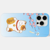 Japanisch Lucky Cat, Calico Maneki Neko Case-Mate iPhone Hülle (Rückseite (Horizontal))