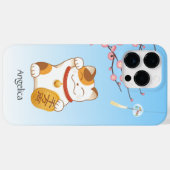 Japanisch Lucky Cat, Calico Maneki Neko Case-Mate iPhone Hülle (Rückseite (Horizontal))