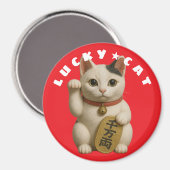 Japanisch Lucky Cat Charm Magnet (Vorderseite/Rückseite)
