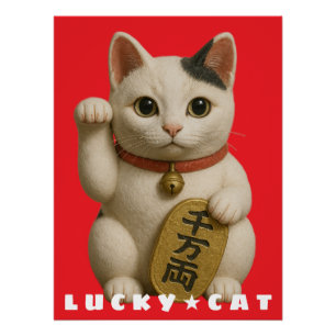 Japanisch Lucky Cat Charm Poster