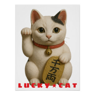 Japanisch Lucky Cat Charm Poster