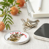 Japanisch Lucky Cat Charm Schlüsselanhänger (Seite)