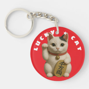 Japanisch Lucky Cat Charm Schlüsselanhänger