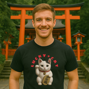 Japanisch Lucky Cat Charm T-Shirt