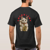 Japanisch Lucky Cat Charm T-Shirt (Rückseite)