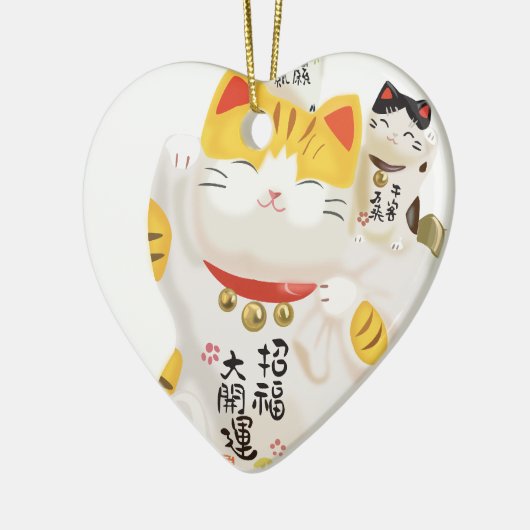 Japanisch Lucky Cat Keramikornament (Links)