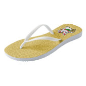 Japanisch Lucky Cat - Maneki Neko Flip Flops Badesandalen (Schrägansicht)