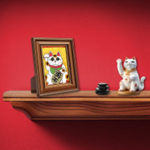 Japanisch Lucky Cat Maneki Neko Folk Kunst