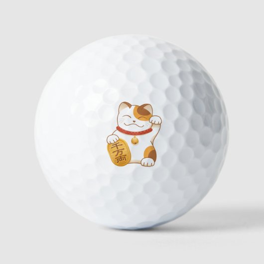 Japanisch Lucky Cat, Maneki Neko Luck gutes Glück Golfball (Vorderseite)
