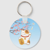 Japanisch Lucky Cat, Maneki Neko Schlüsselanhänger (Vorderseite)