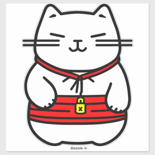 Japanisch Lucky Cat oder Maneki-Neko Aufkleber (Blatt)