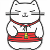 Japanisch Lucky Cat oder Maneki-Neko Aufkleber (Vorderseite)