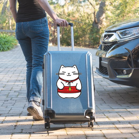 Japanisch Lucky Cat oder Maneki-Neko Aufkleber (Koffer Insitu)