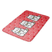 Japanisch Lucky Cat oder Maneki-Neko Badematte (Schrägansicht)