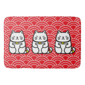 Japanisch Lucky Cat oder Maneki-Neko Badematte (Vorderseite)