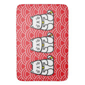 Japanisch Lucky Cat oder Maneki-Neko Badematte (Vorderseite Vertikal)