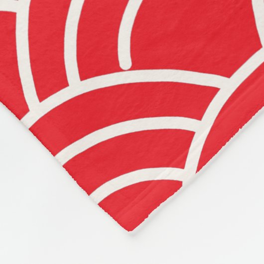 Japanisch Lucky Cat oder Maneki-Neko Fleecedecke (Ecke)