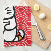 Japanisch Lucky Cat oder Maneki-Neko Geschirrtuch (Viertel Falte)