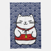 Japanisch Lucky Cat oder Maneki-Neko Geschirrtuch (Vertikal)