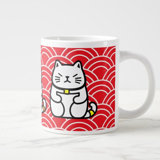 Japanisch Lucky Cat oder Maneki-Neko Jumbo-Tasse (Rechts)