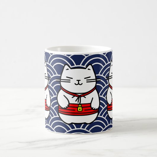 Japanisch Lucky Cat oder Maneki-Neko Kaffeetasse (Mittel)