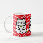Japanisch Lucky Cat oder Maneki-Neko Kaffeetasse (Links)