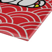 Japanisch Lucky Cat oder Maneki-Neko Schneidebrett (Ecke)
