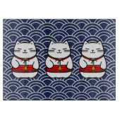 Japanisch Lucky Cat oder Maneki-Neko Schneidebrett (Vorderseite)