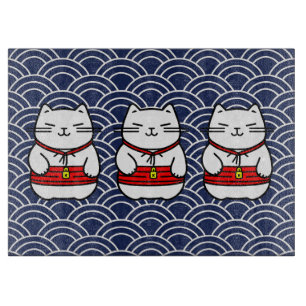 Japanisch Lucky Cat oder Maneki-Neko Schneidebrett