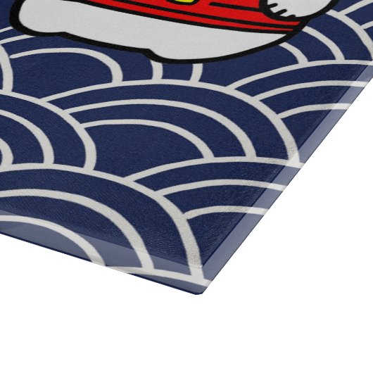 Japanisch Lucky Cat oder Maneki-Neko Schneidebrett (Ecke)