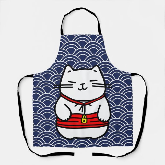 Japanisch Lucky Cat oder Maneki-Neko Schürze (Vorderseite)