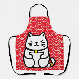Japanisch Lucky Cat oder Maneki-Neko Schürze