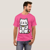Japanisch Lucky Cat oder Maneki-Neko T-Shirt (Vorne ganz)