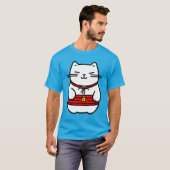 Japanisch Lucky Cat oder Maneki-Neko T-Shirt (Vorne ganz)