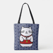 Japanisch Lucky Cat oder Maneki-Neko Tasche (Rückseite)