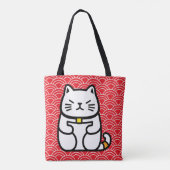 Japanisch Lucky Cat oder Maneki-Neko Tasche (Rückseite)