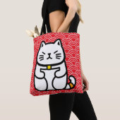 Japanisch Lucky Cat oder Maneki-Neko Tasche (Von Nahem)