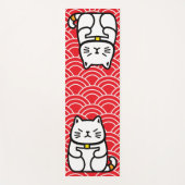 Japanisch Lucky Cat oder Maneki-Neko Yogamatte (Vorderseite)