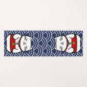 Japanisch Lucky Cat oder Maneki-Neko Yogamatte (Vorderseite (Horizontal))