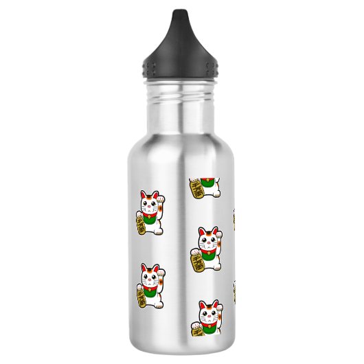Japanisch Lucky Cat Pattern Edelstahlflasche (Links)