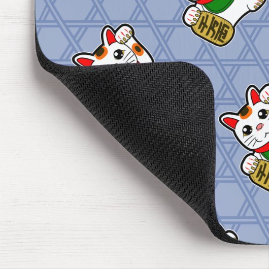 Japanisch Lucky Cat Pattern Mousepad (Ecke)