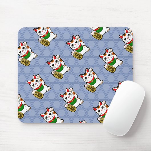 Japanisch Lucky Cat Pattern Mousepad (Mit Mouse)