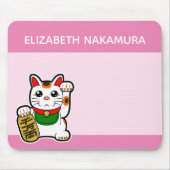 Japanisch Lucky Cat Personalisiert Mousepad (Vorne)