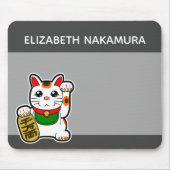Japanisch Lucky Cat Personalisiert Mousepad (Vorne)