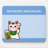 Japanisch Lucky Cat Personalisiert Mousepad (Vorne)