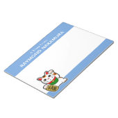 Japanisch Lucky Cat Personalisiert Notizblock (angewinkelt)