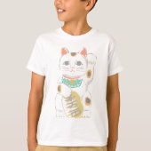 Japanisch Lucky Cat T-Shirt (Vorderseite)