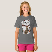 Japanisch Lucky Cat T-Shirt (Vorne ganz)