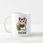 Japanisch Lucky Cat "Viel Glück" Kaffeetasse (Links)